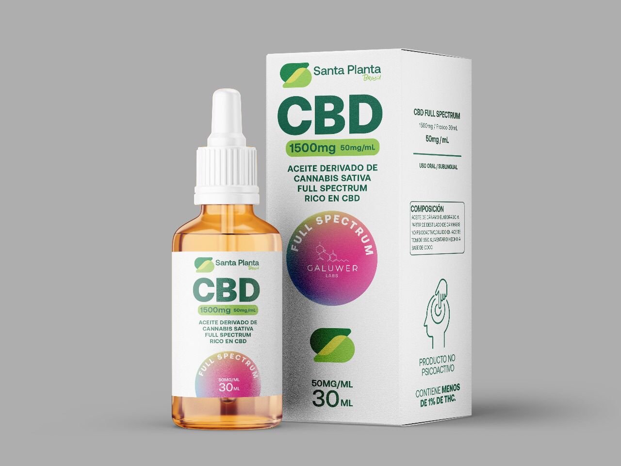 Aceite Esencial de Cáñamo Fitoterapéutico SANTA PLANTA 5% CBD 1500mg