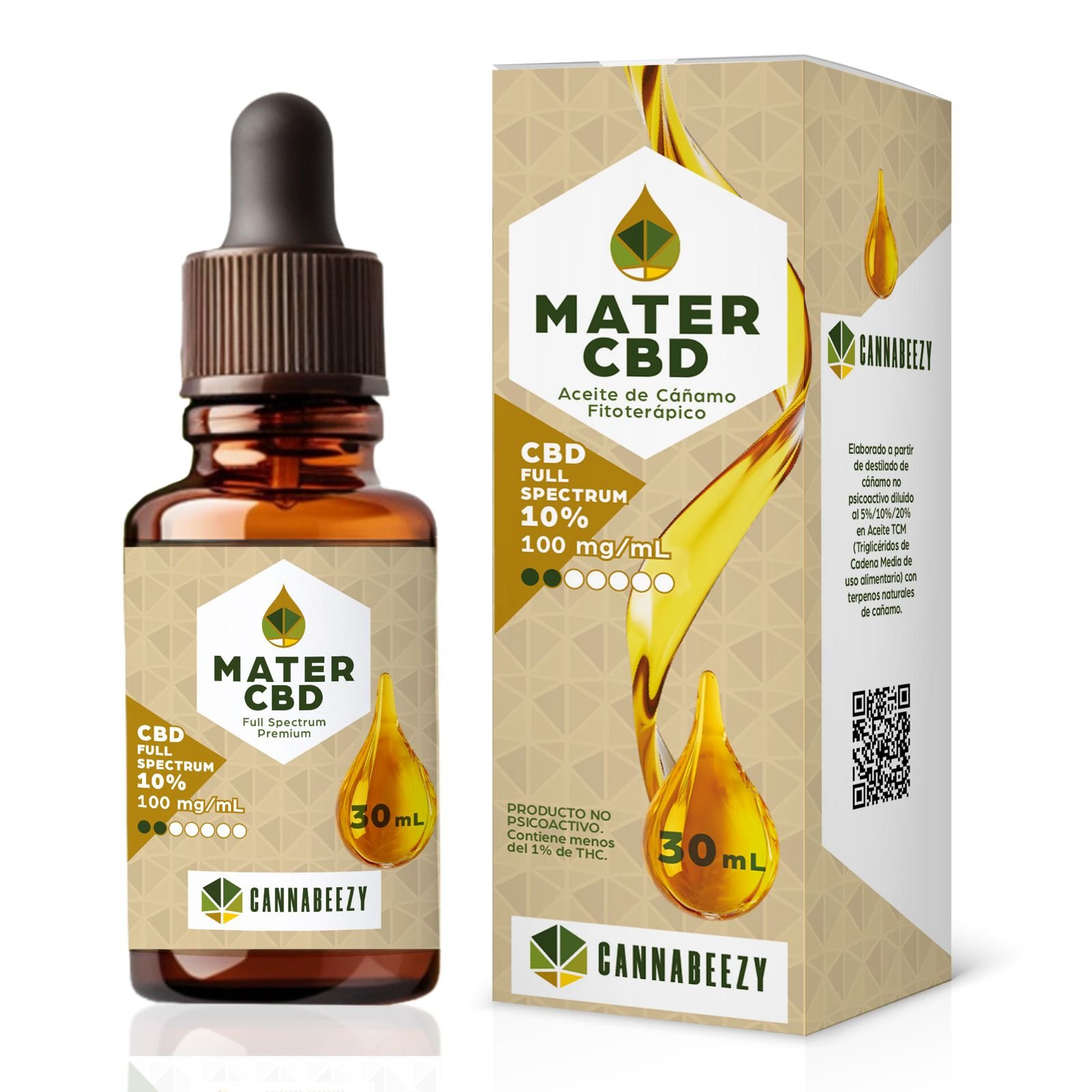 Aceite de Cáñamo Fitoterápico MATER 10% CBD 100 mg/ml