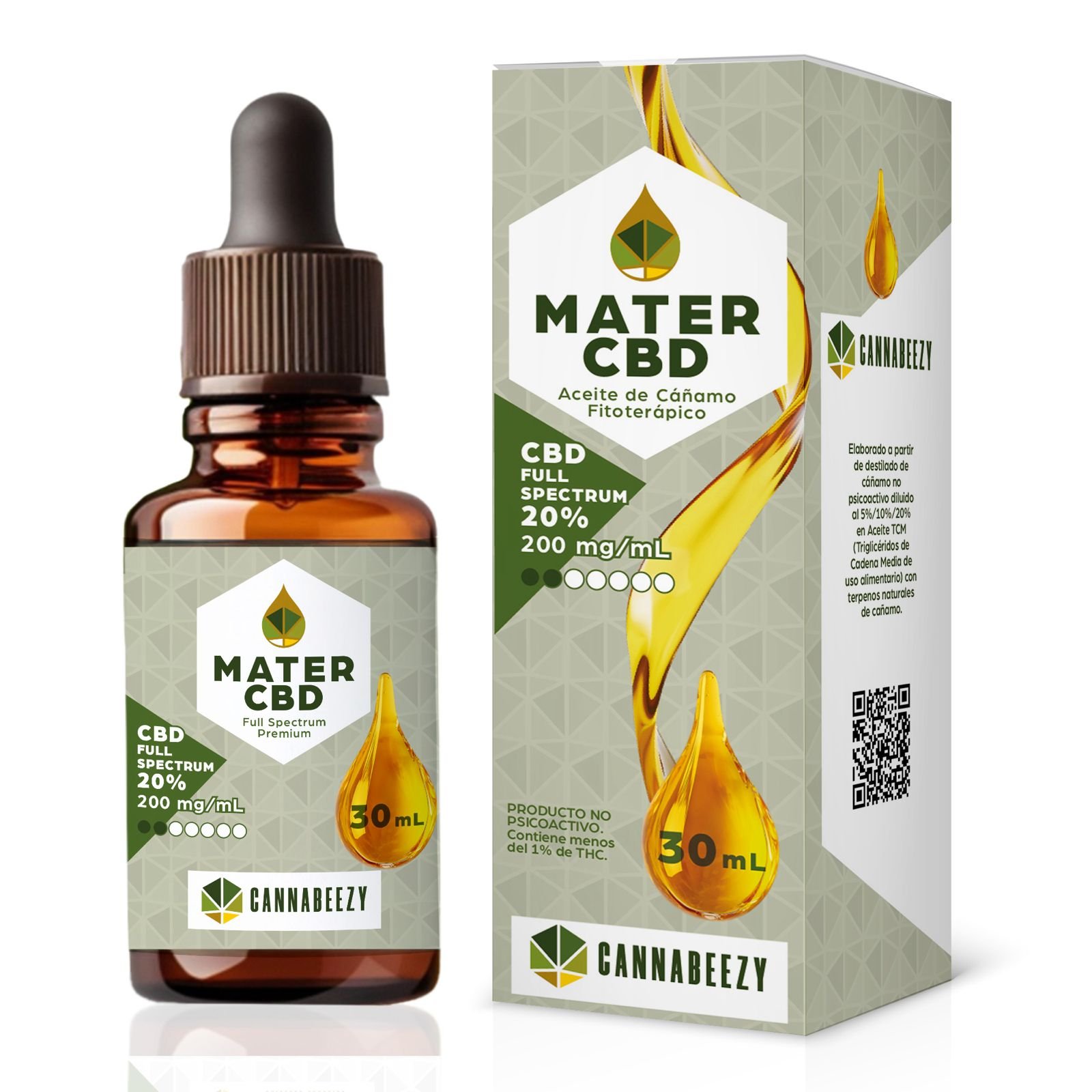 Aceite de Cáñamo Fitoterápico MATER 20% CBD 200 mg/ml